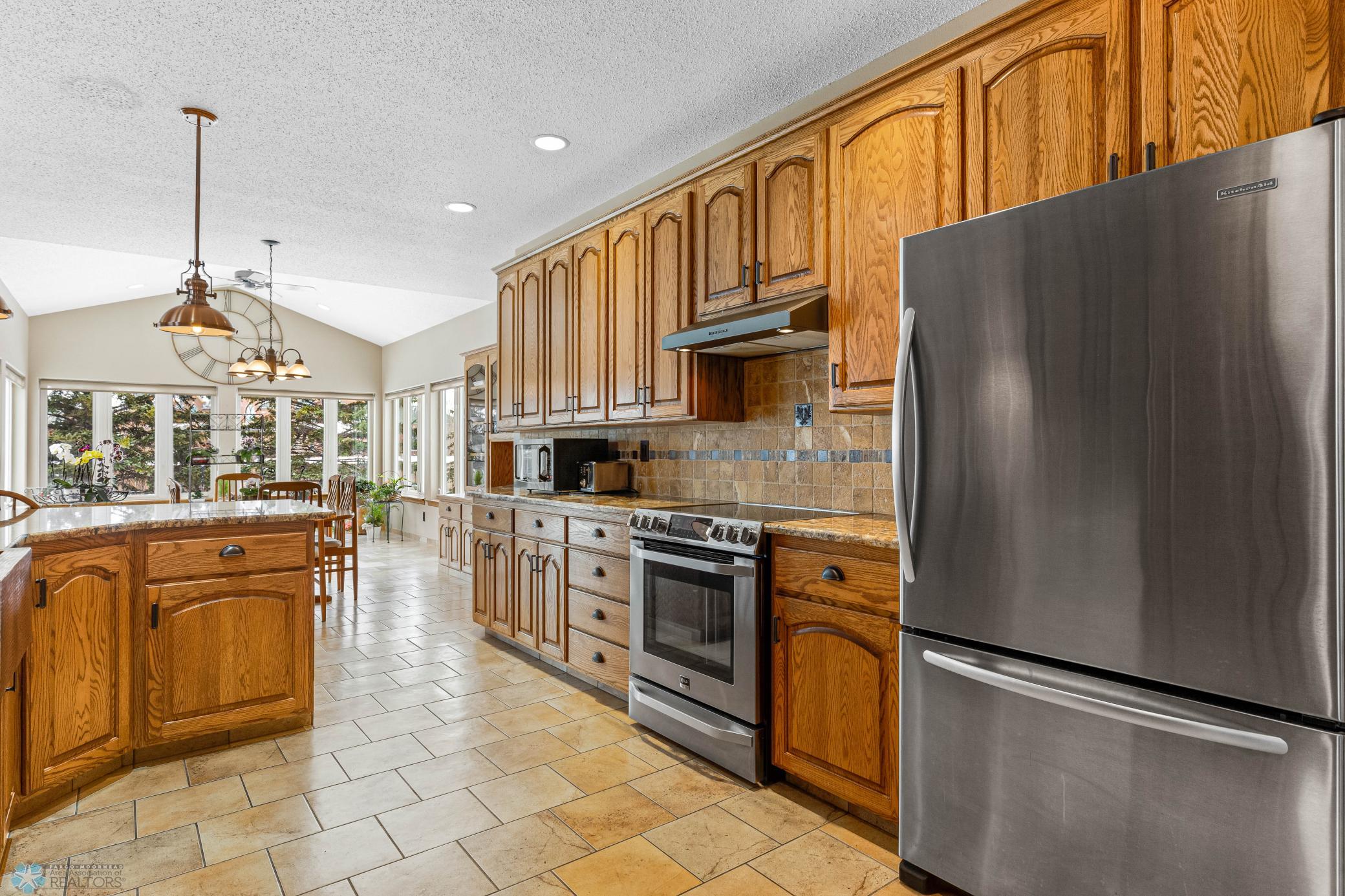 Stainless app & granite tops