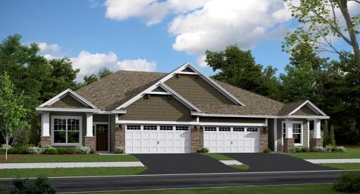 (Exterior rendering, actual homes finishes will vary) This Magnolia home comes complete with irrigation, landscaping, trees and a full yard of sod.