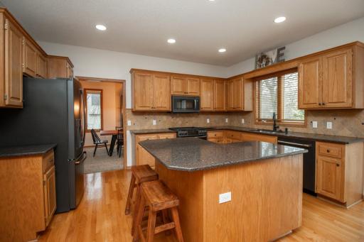 Storage and counter space - two favorite features! Granite counters with newer appliances.