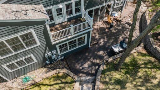 This second floor balcony is a great place to relax and enjoy the view.