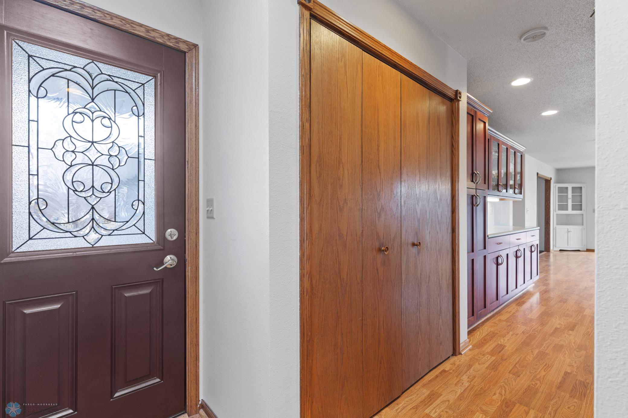 Side door and closet