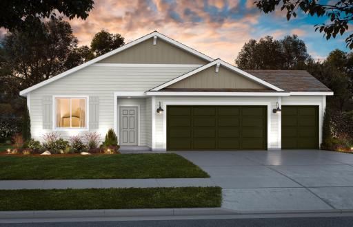 Photos shown are of similar floor plan model home, colors and finishes may vary. Photos may show features that are not included in price and would be considered upgrades. CH-Hudson-Classic_3Car