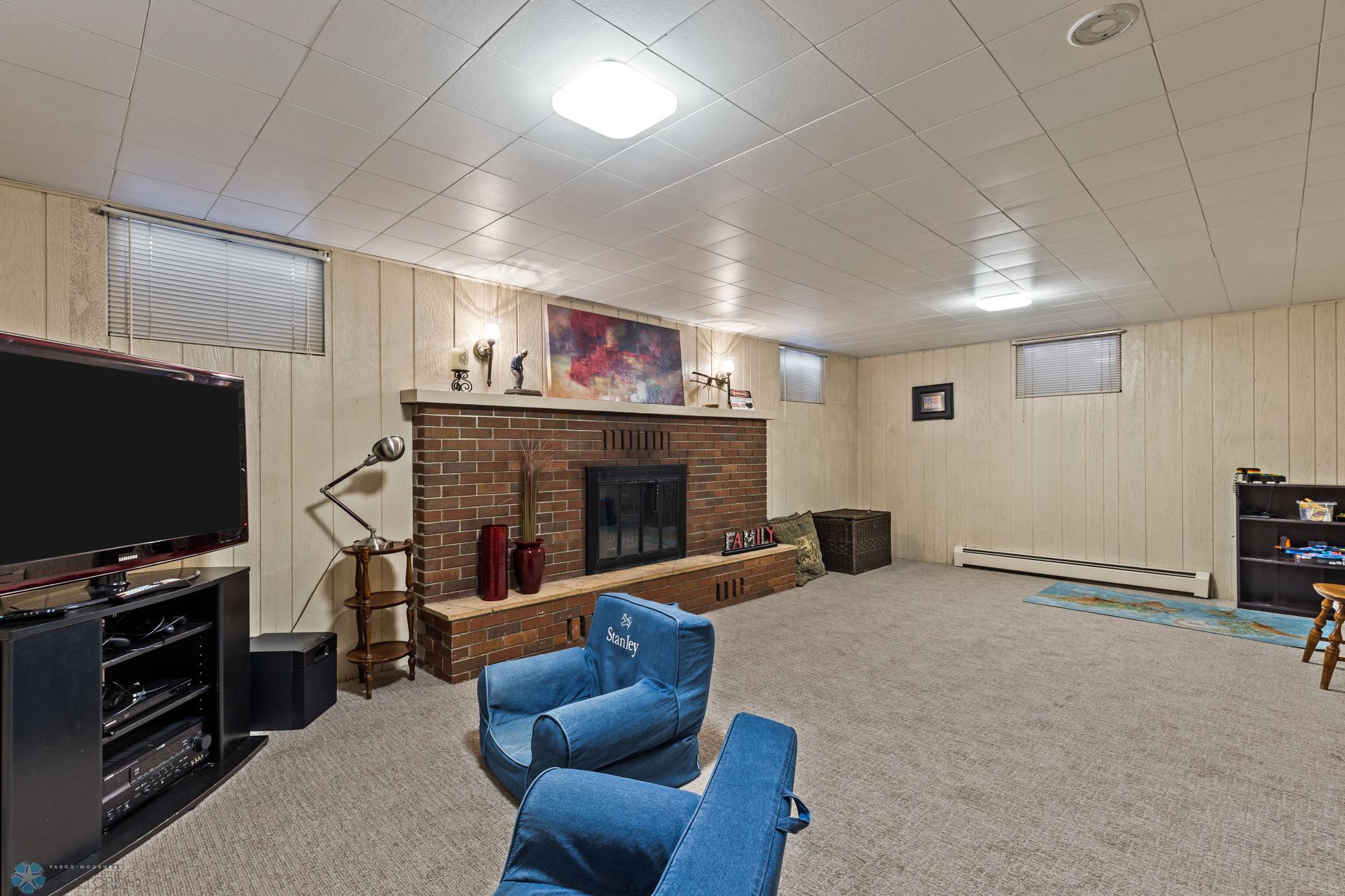 Basement Family Room w/ brand new carpet