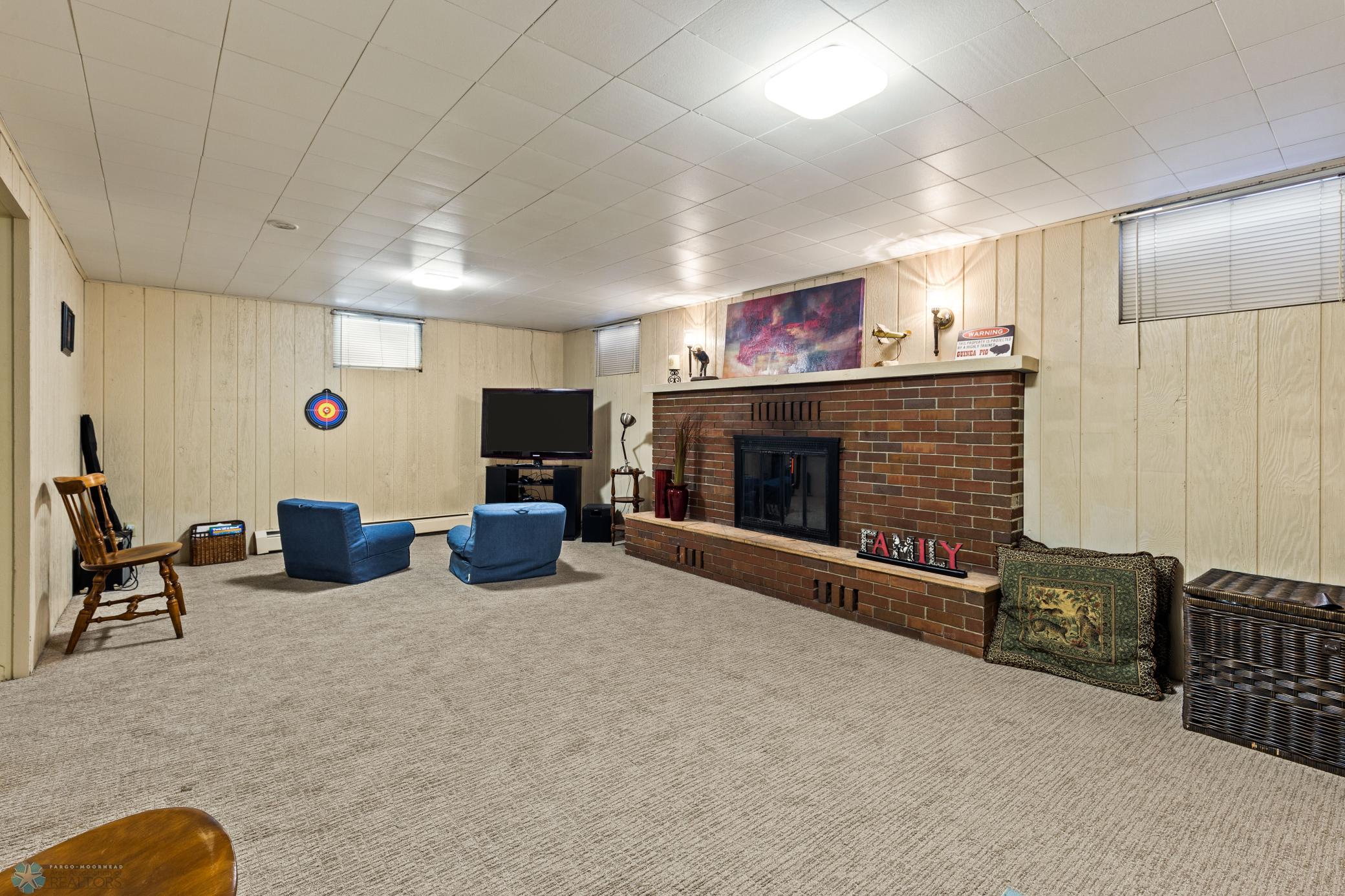 Basement Family Room w/ brand new carpet