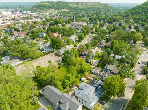 Aerial View of Home and He Mni Can-Barn Bluff
