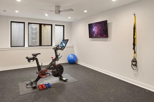 Large workout room, could be another bedroom.