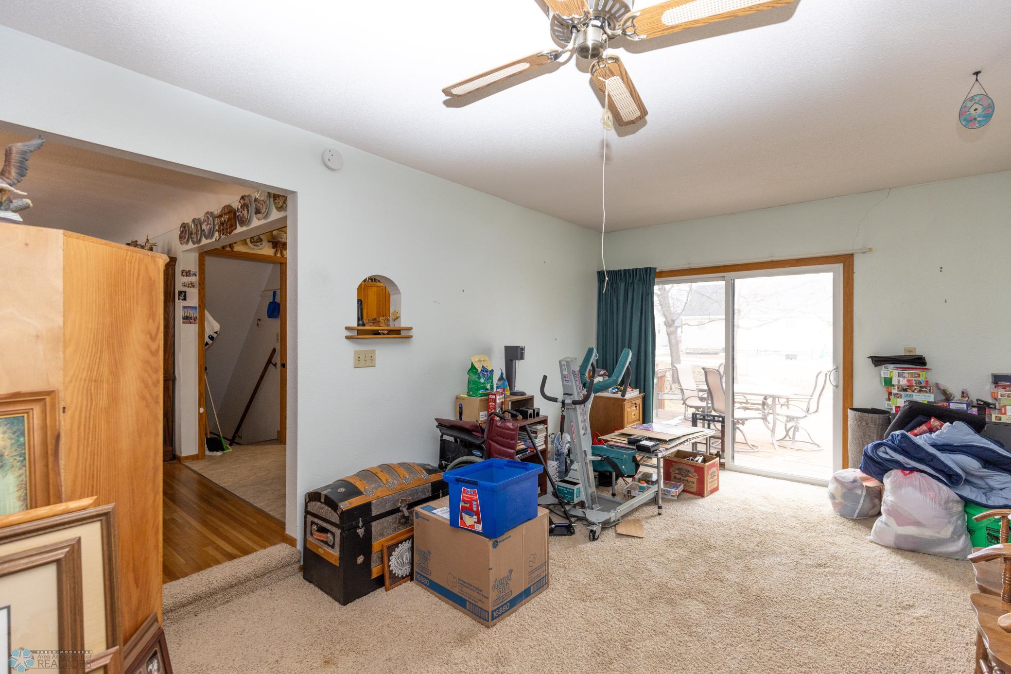 Step up into dining room