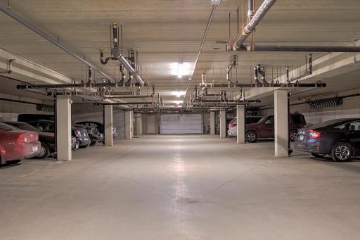 Underground garage that is heated & has carwash!