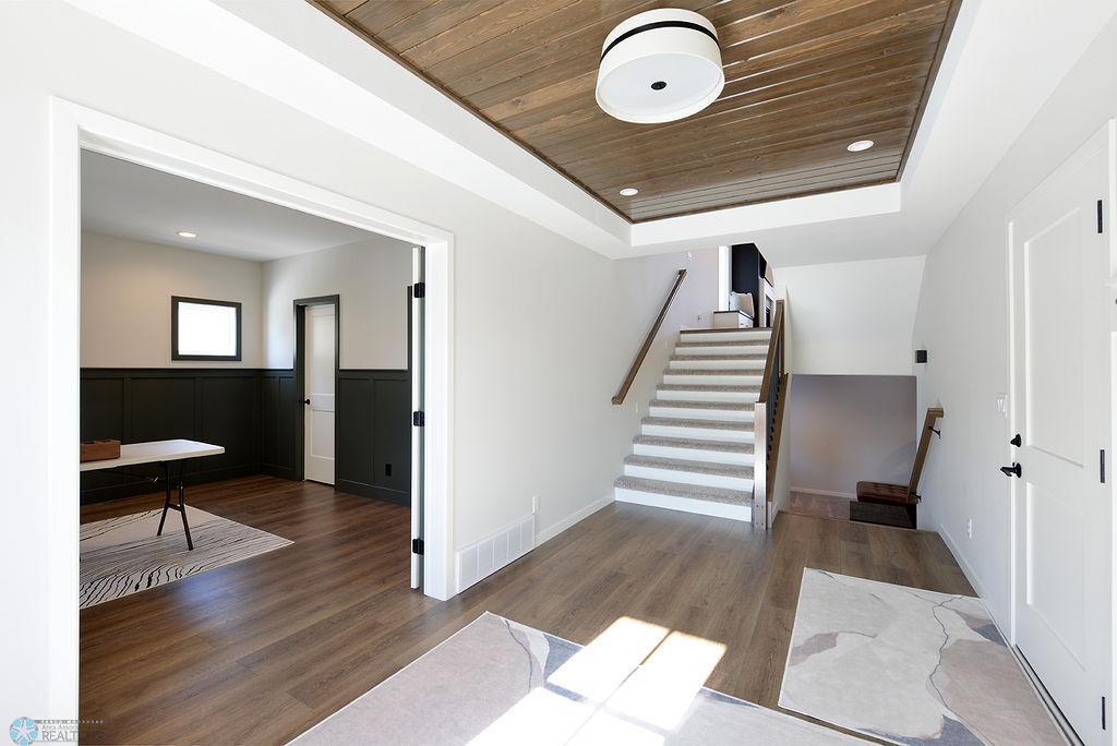 Main level entry to flex room and upper level