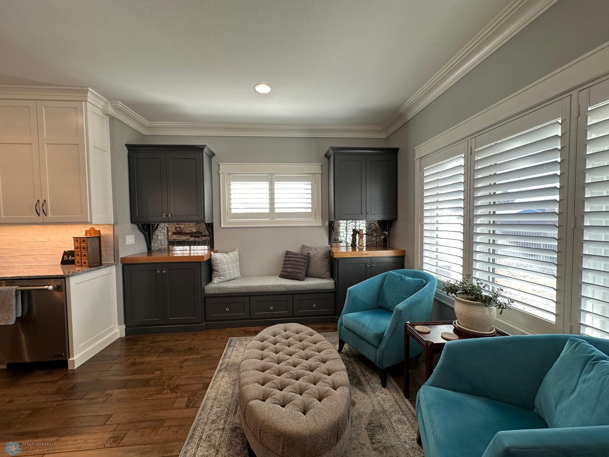 Beautiful Built-ins and Perfect for Morning Coffee
