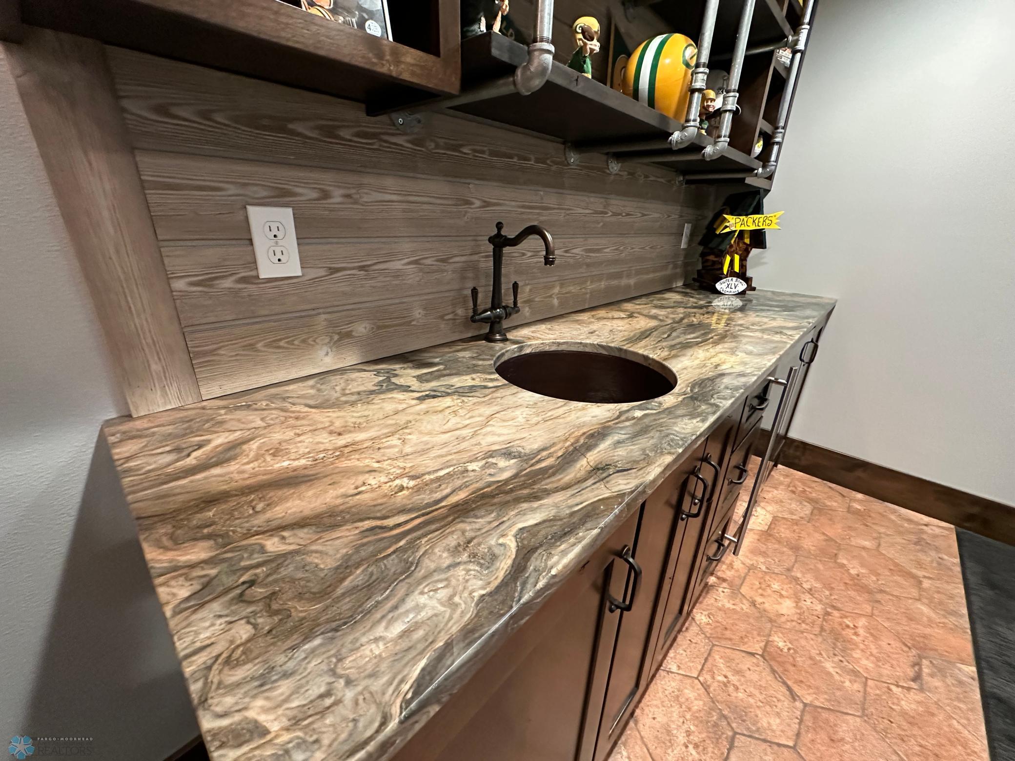 Wet Bar w/Granite & Copper Sink