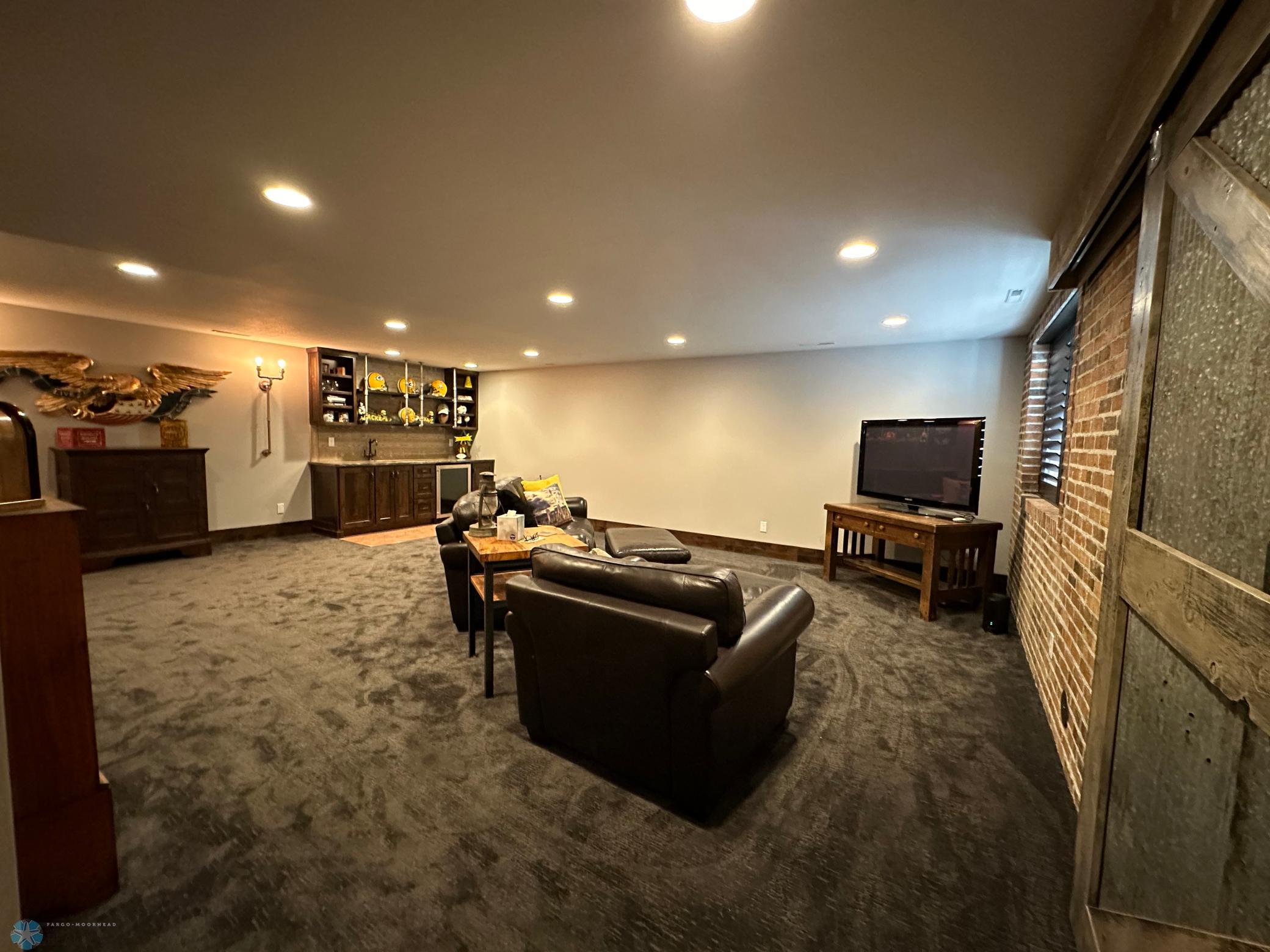 Family Room w/Brick Wall