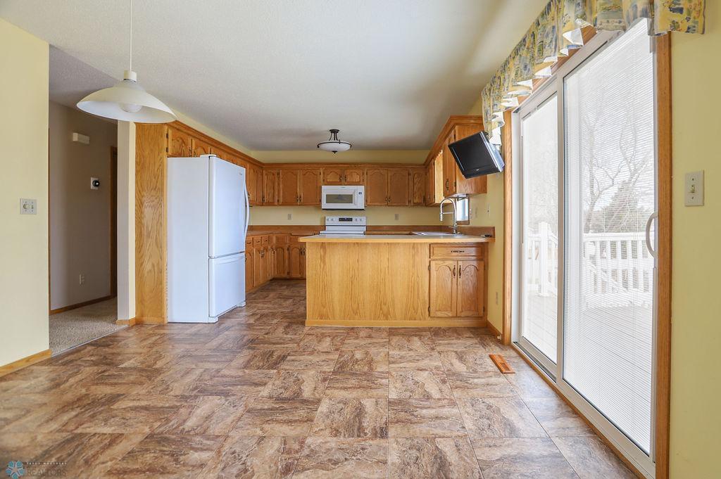 From dining room into kitchen