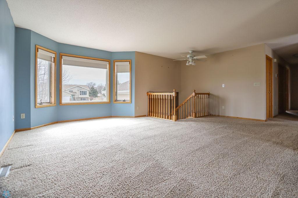 Large living room with new windows