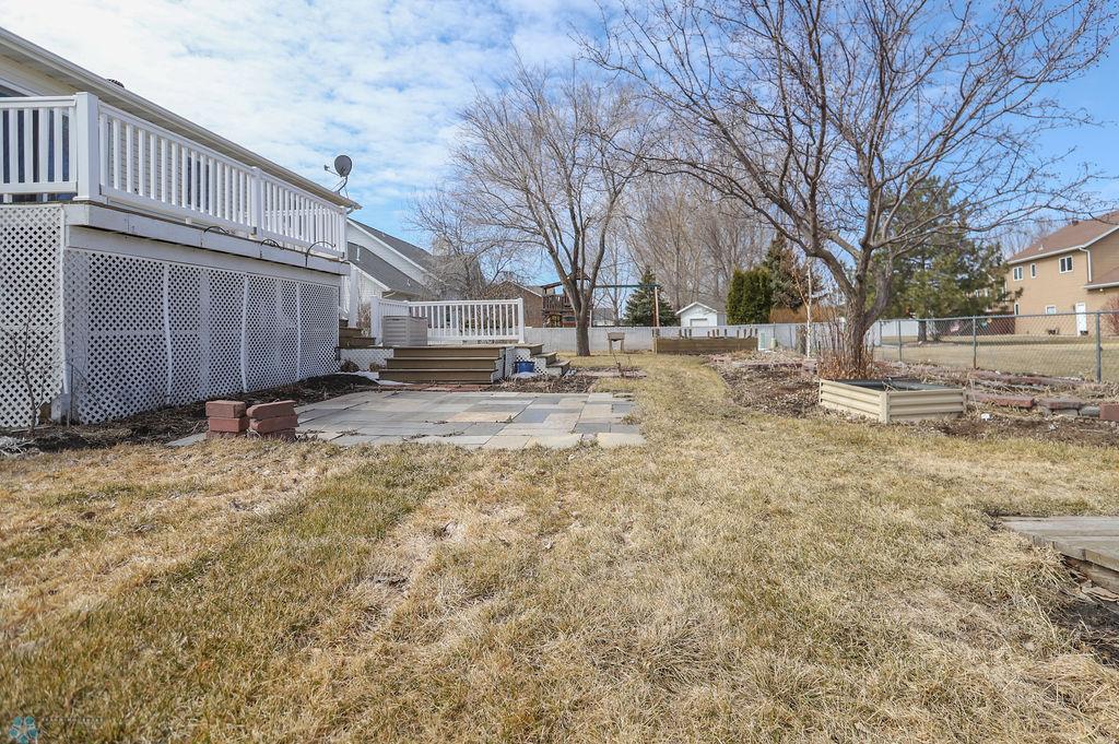 Large fenced yard