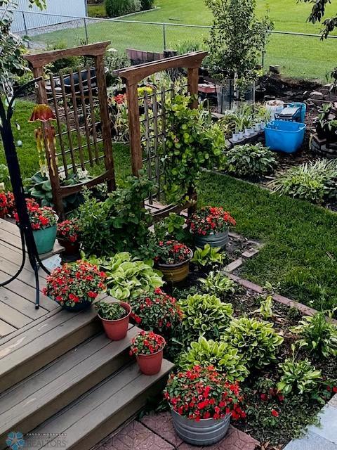 Backyard flower beds