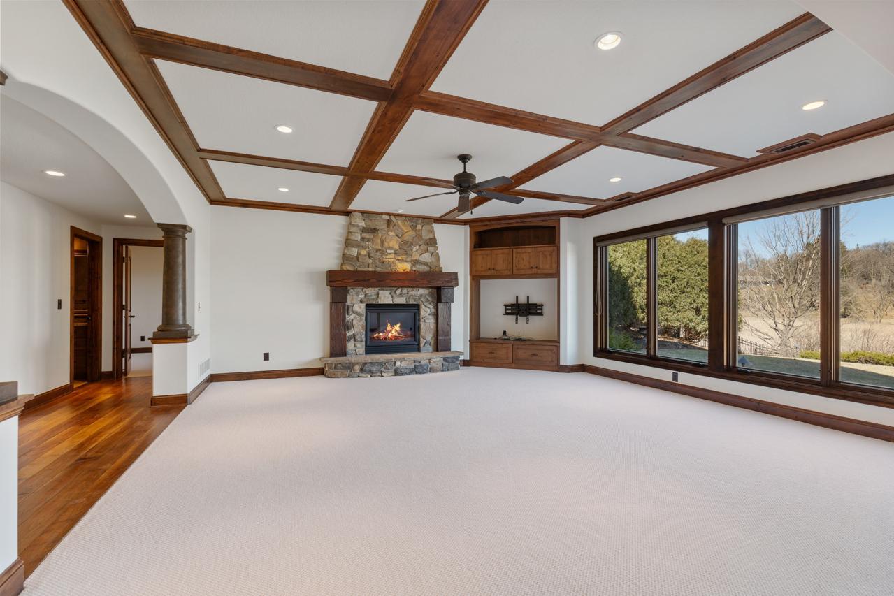Gas stone fireplace