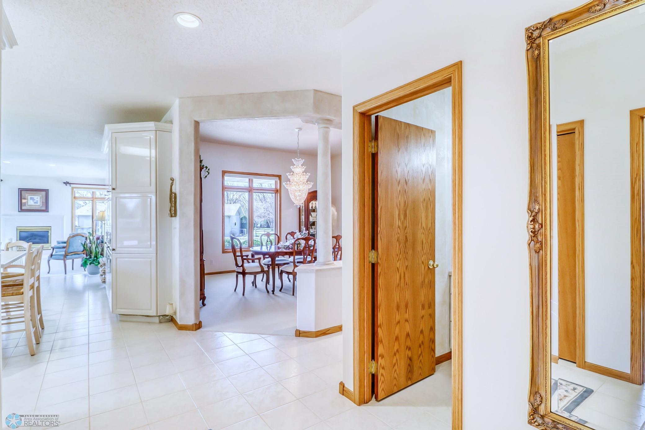 View into home from garage
