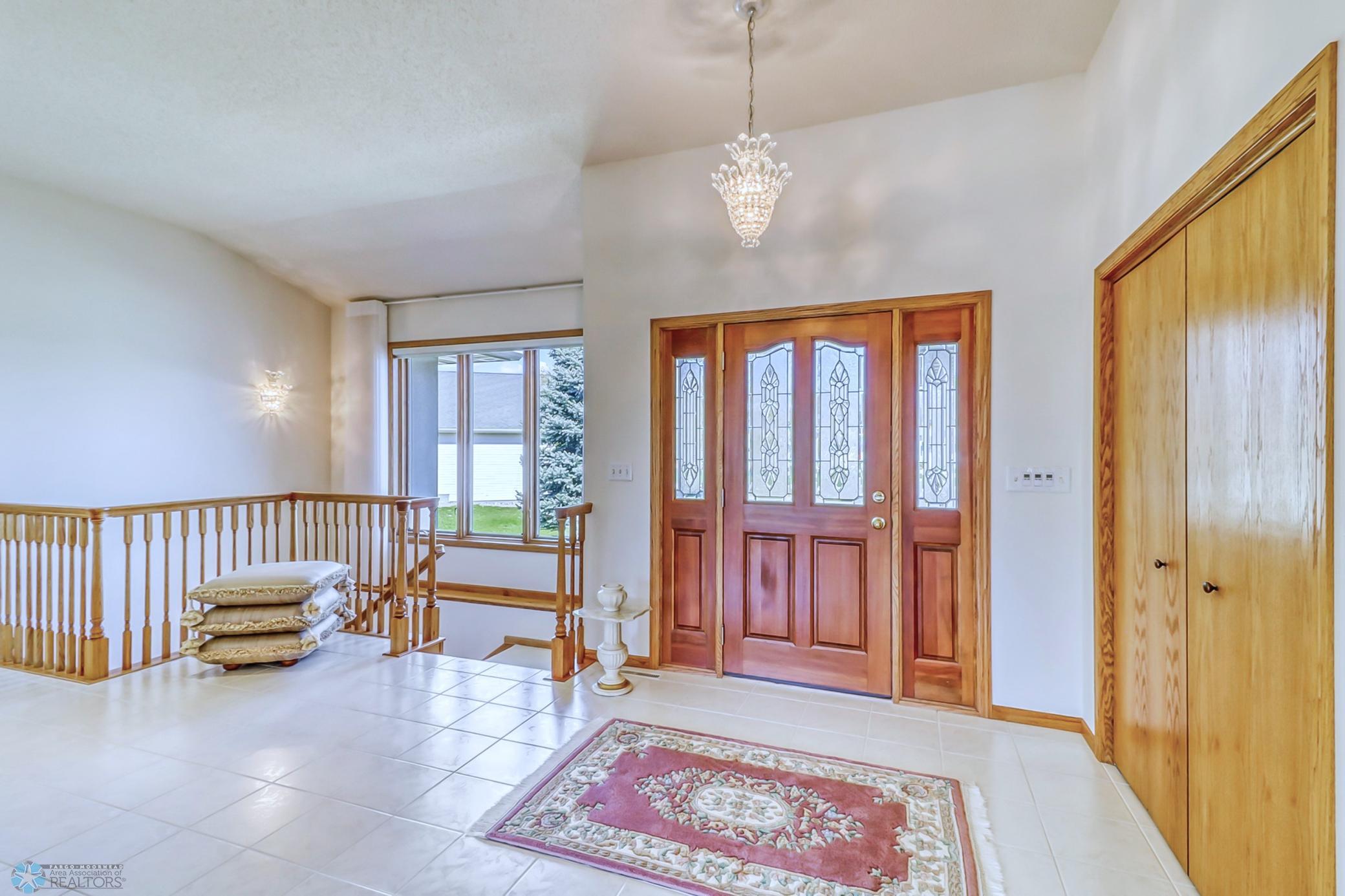 Front entry with tile floors