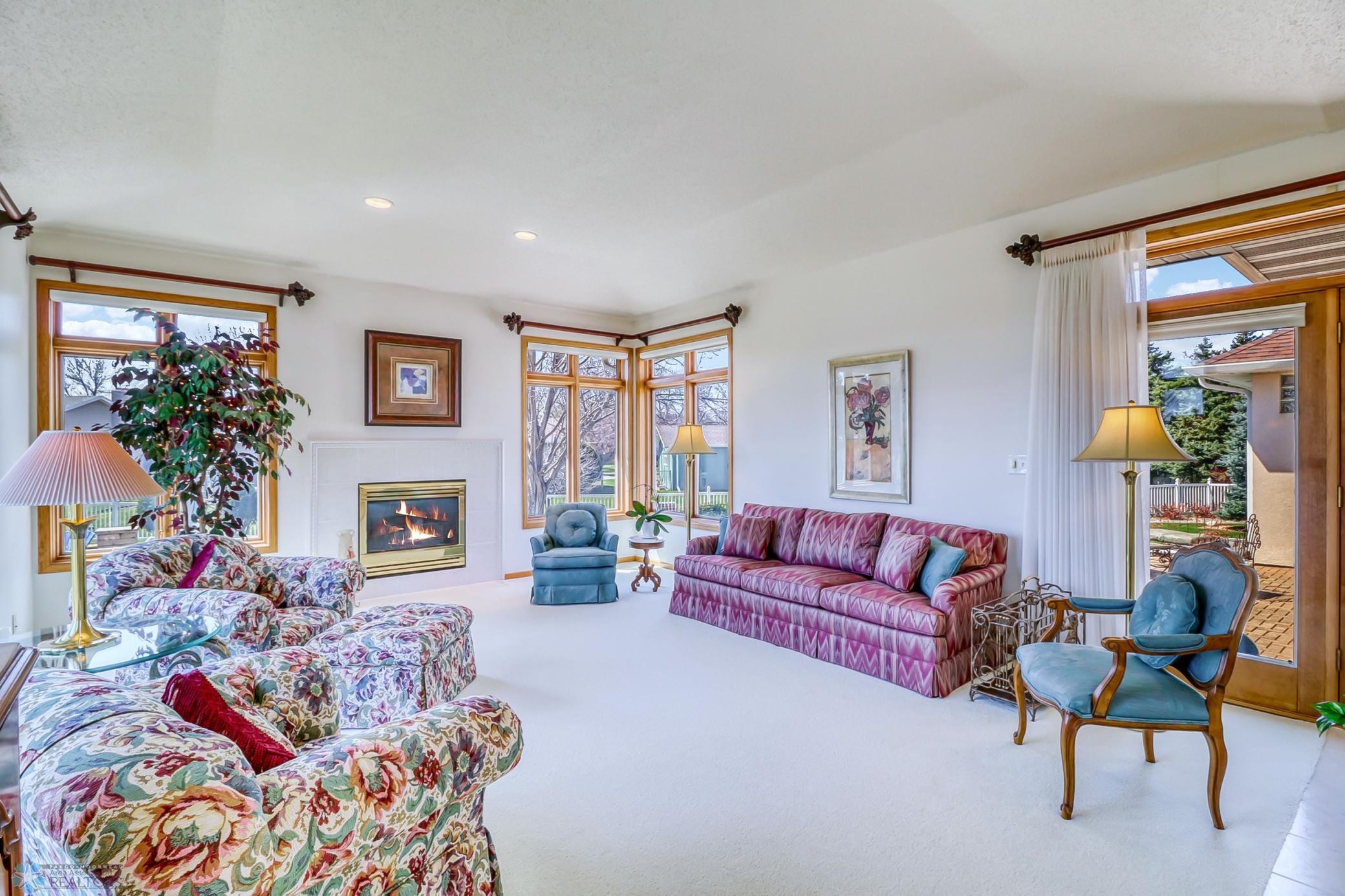 Main-floor family room-with gas fireplace