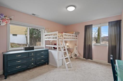 Another lower level bedroom is very large and filled with natural light.
