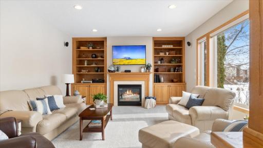 Family Room with Terrific Built-In Cabinetry