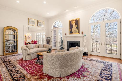 Another view of the living room into the formal dining room.