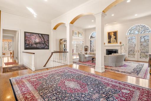 Custom designed and built. Notice the gold leaf archways.
