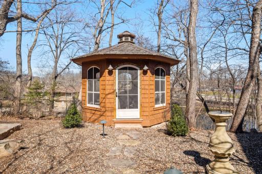 Special gazebo to use as a play house, or an outside place to sit in the summer away from it all.