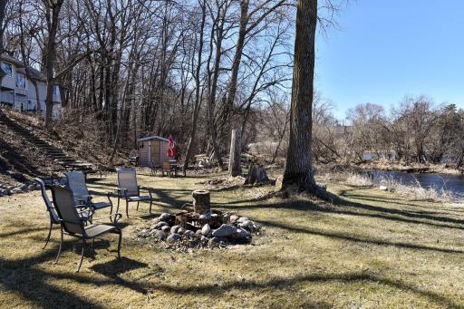 Nice flat area at the waters edge with shed