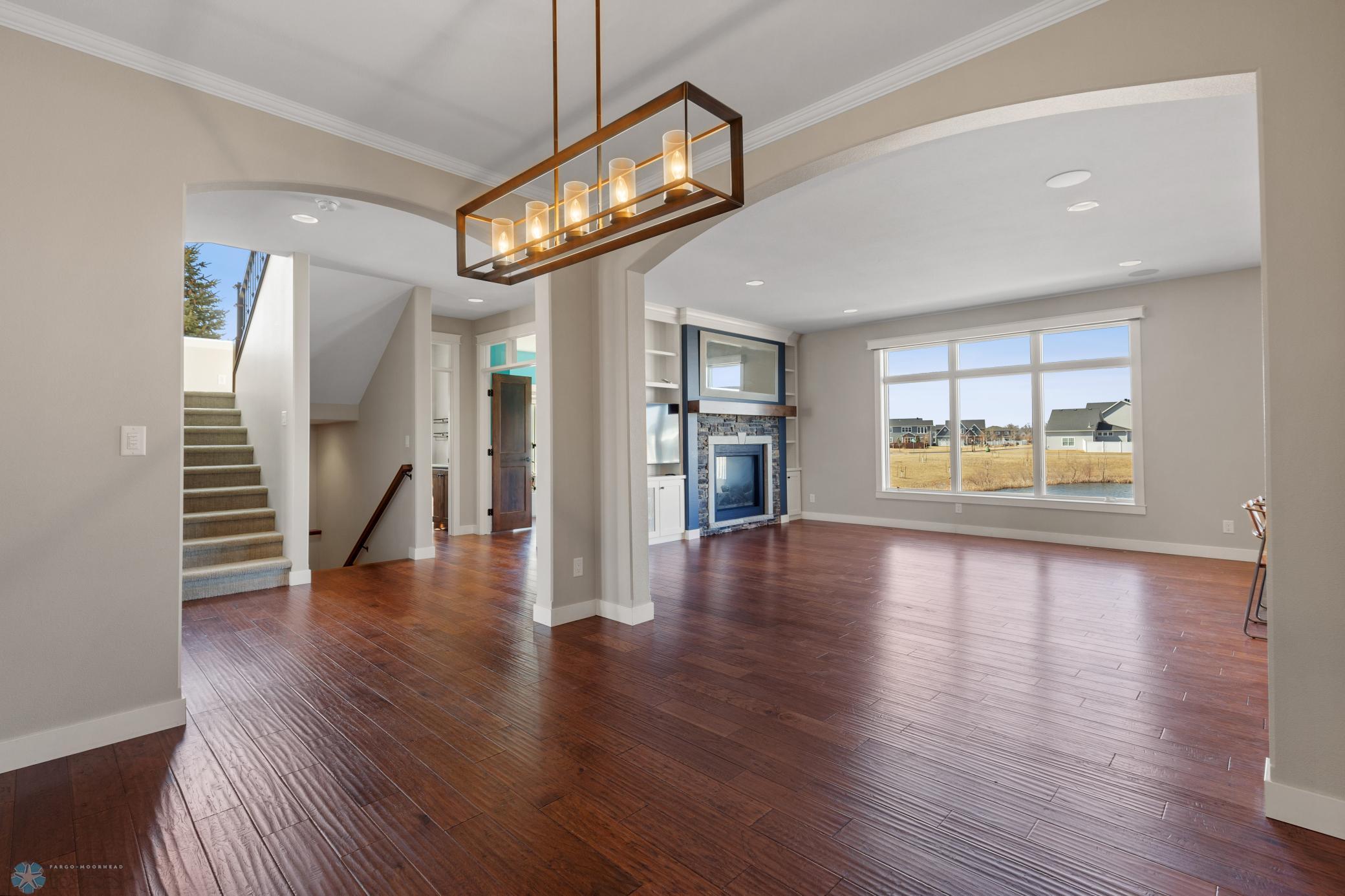 dining area to living room and stairs