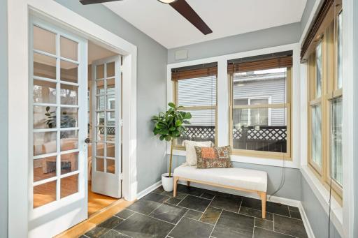 French doors for the perfect entrance from the 4-season entry.