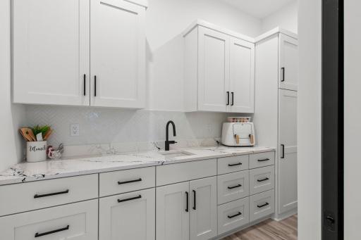 Butler Pantry with an abundance of storage