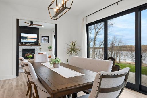Informal Dining flows right into main level Family Room