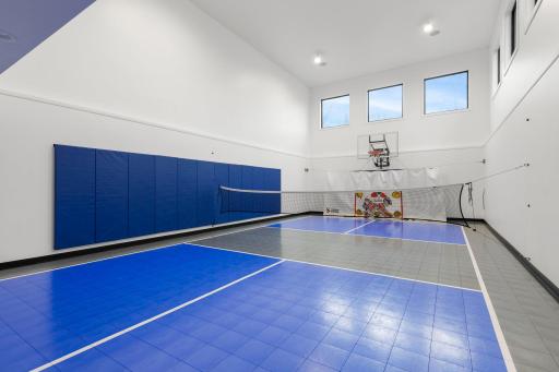 There's never a rain-delay in your indoor court