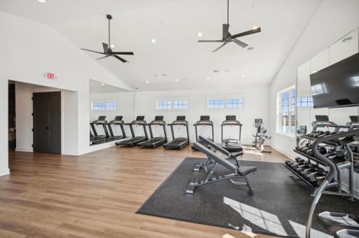 Enjoy access to this beautiful gym and the yoga studio in the new amenity center