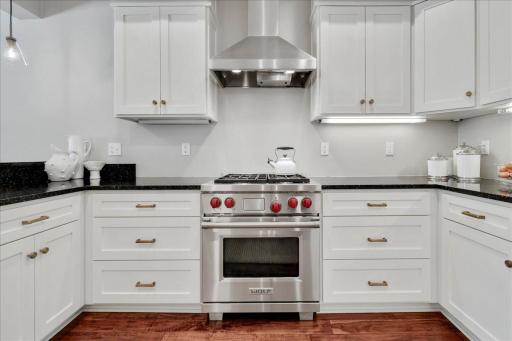Gourmet appliance package including Wolf gas range