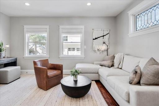 Family / morning room overlooking backyard, patio and carriage house