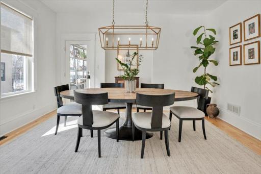 Spacious formal dining works with a number of different configurations for entertaining
