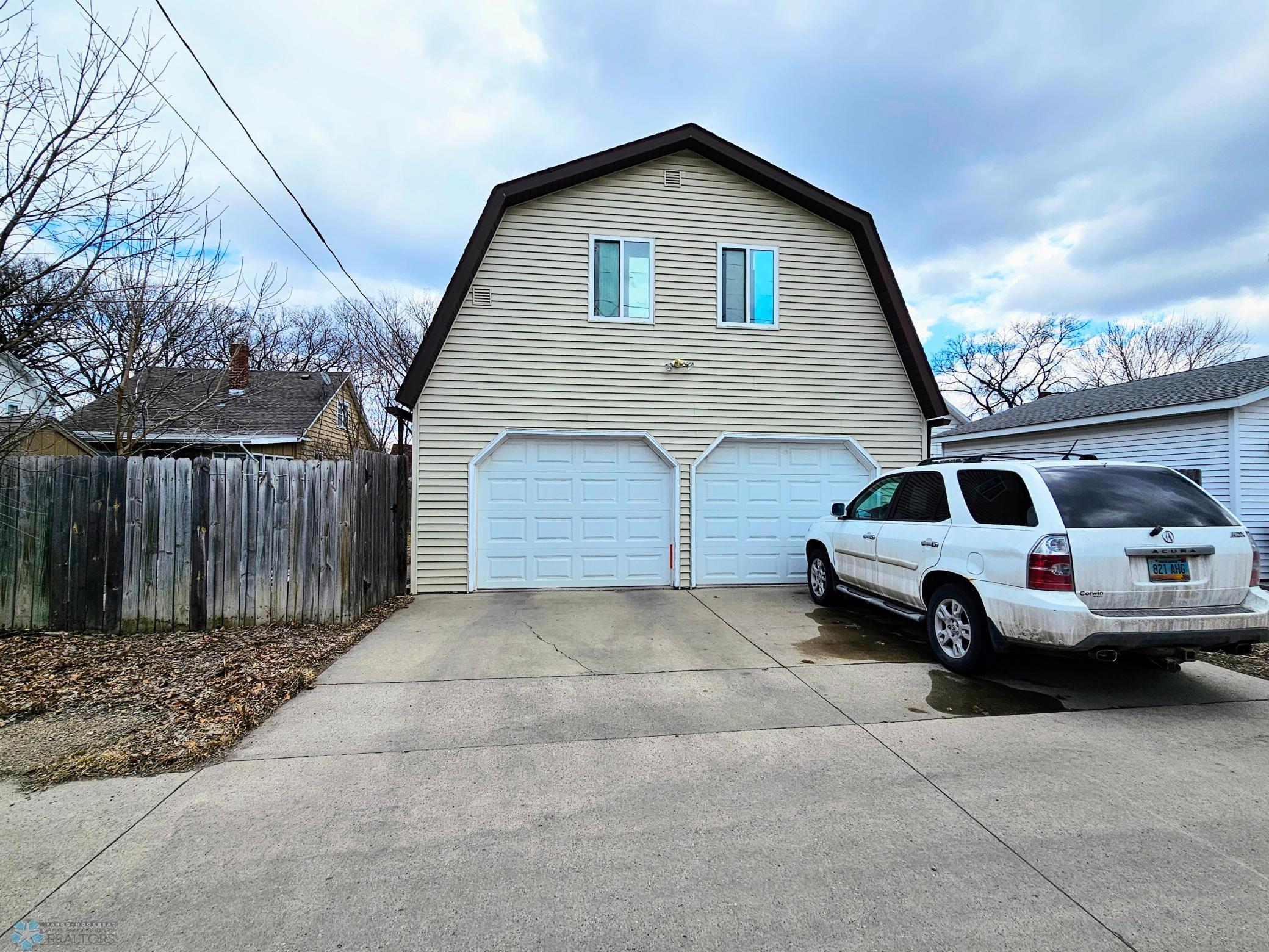 Alley view of garage