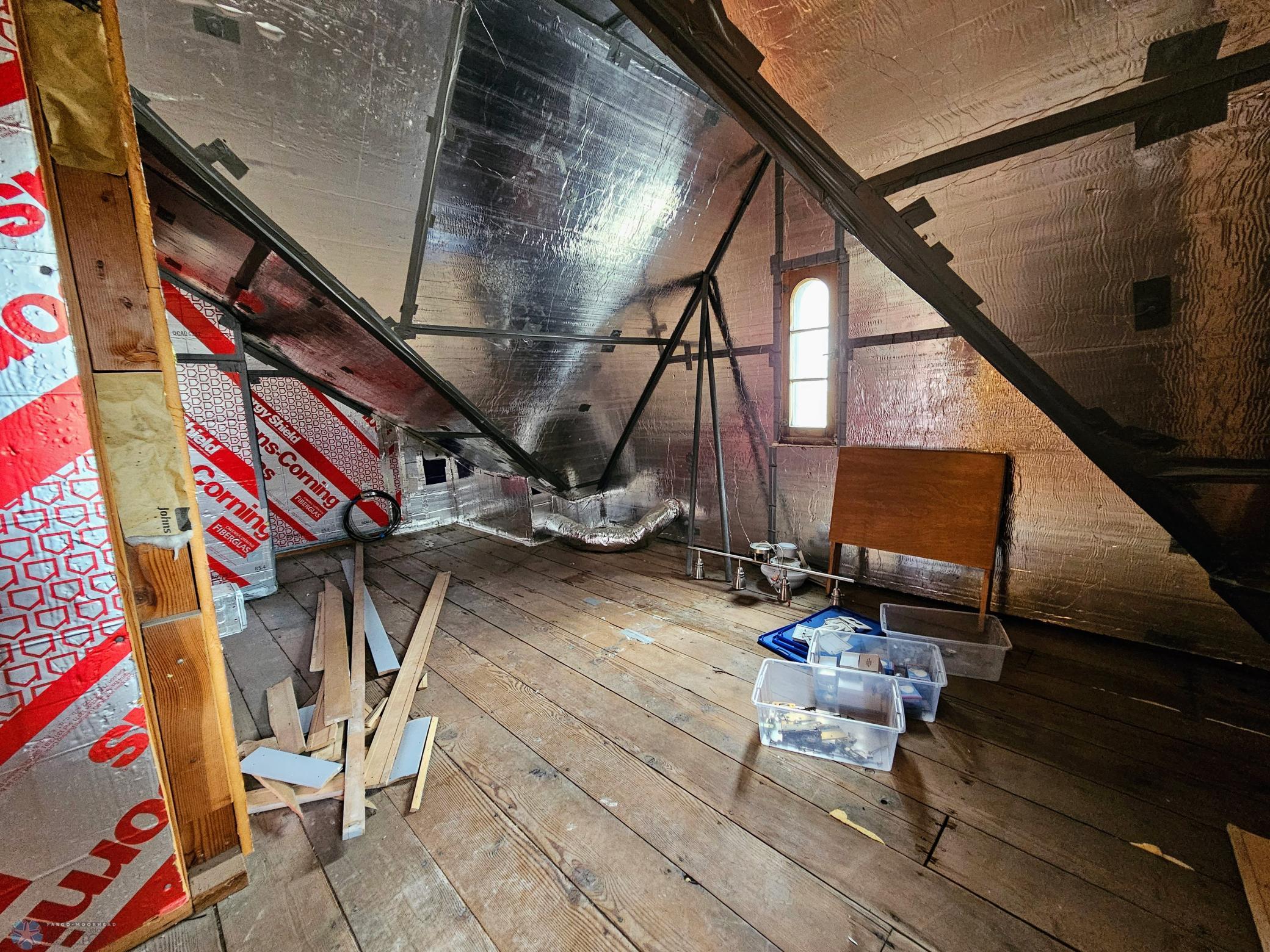 Unfinished attic space