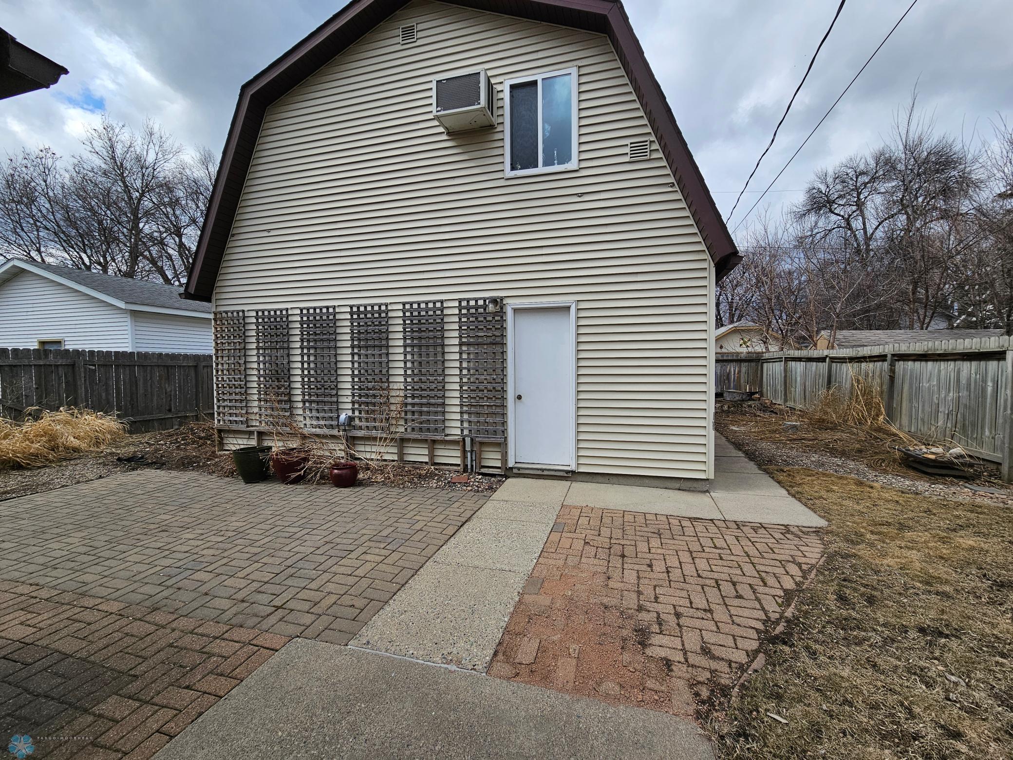 Rear of garage