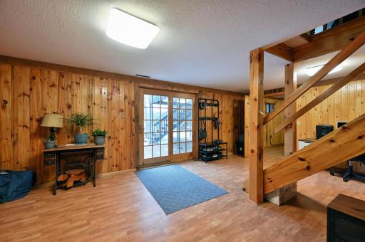 There is a large multi-function family room in the basement.