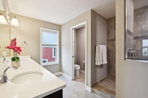 Seperate toilet area closed off