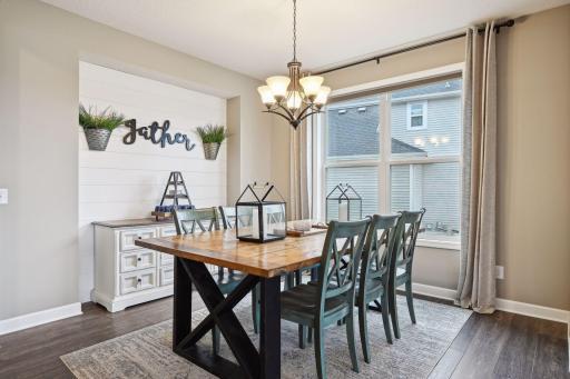 Dining room with serving space