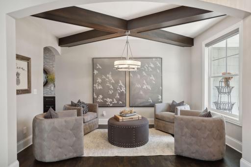 Formal dining room is shown here as a sitting area