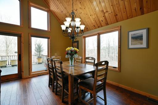 The dining area has room for a large table and gatherings!