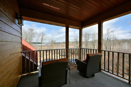It has wonderful views of the property and lake.