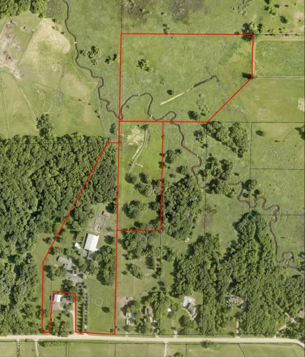 The scenic Credit River runs through the property, which includes THREE parcels of land, shown here.