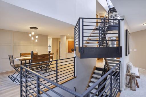 Open staircase with natural light from above!